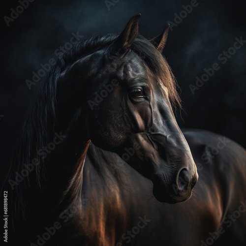 Portrait of a majestic Horse