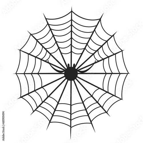 A cobweb vector isolated on a White background, A Spider web silhouette