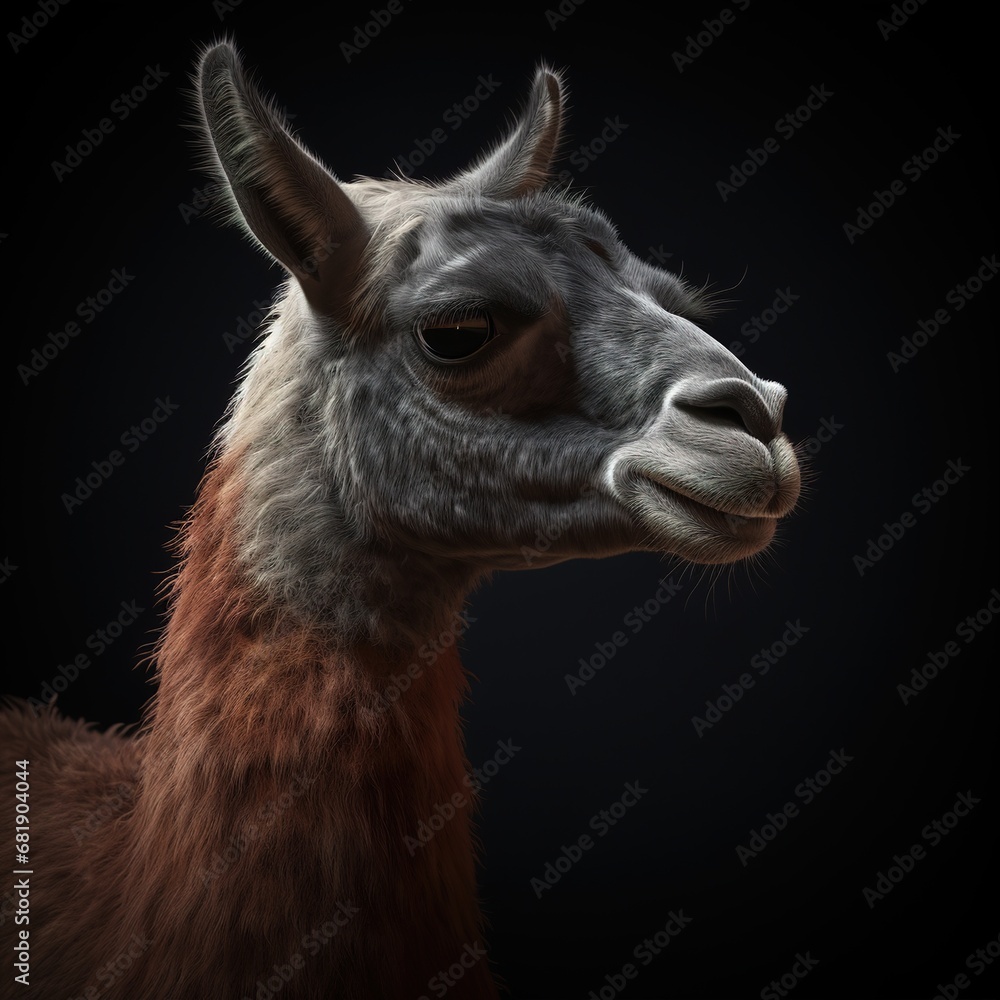 Fototapeta premium Portrait of a majestic Llama