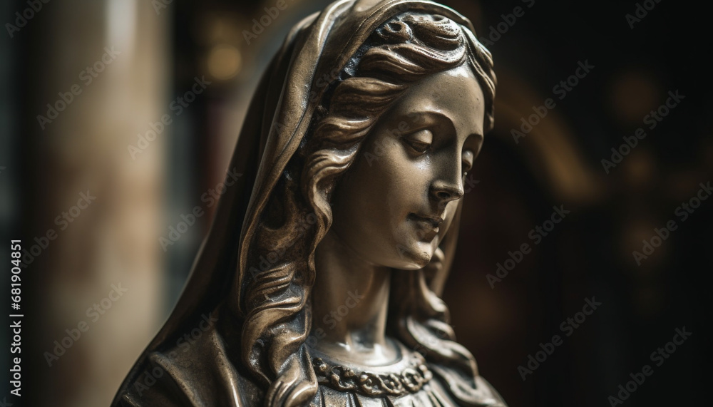 Religious sculpture symbolizes spirituality and love for God beauty generated by AI Religious sculpture symbolizes spirituality and love for God beauty generated by AI