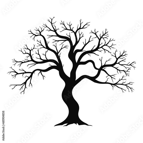 Scary Dead Tree vector Silhouette isolated on a white background © Enamul CF  id: 58