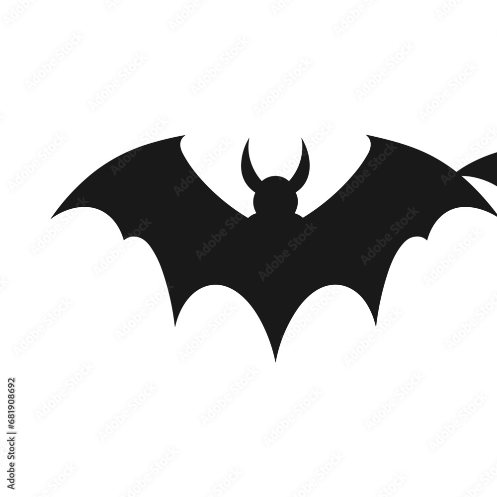 Vampire vector isolated on a white background, A silhouette of Bat flying Vampire vector isolated on a white background, A silhouette of Bat flying