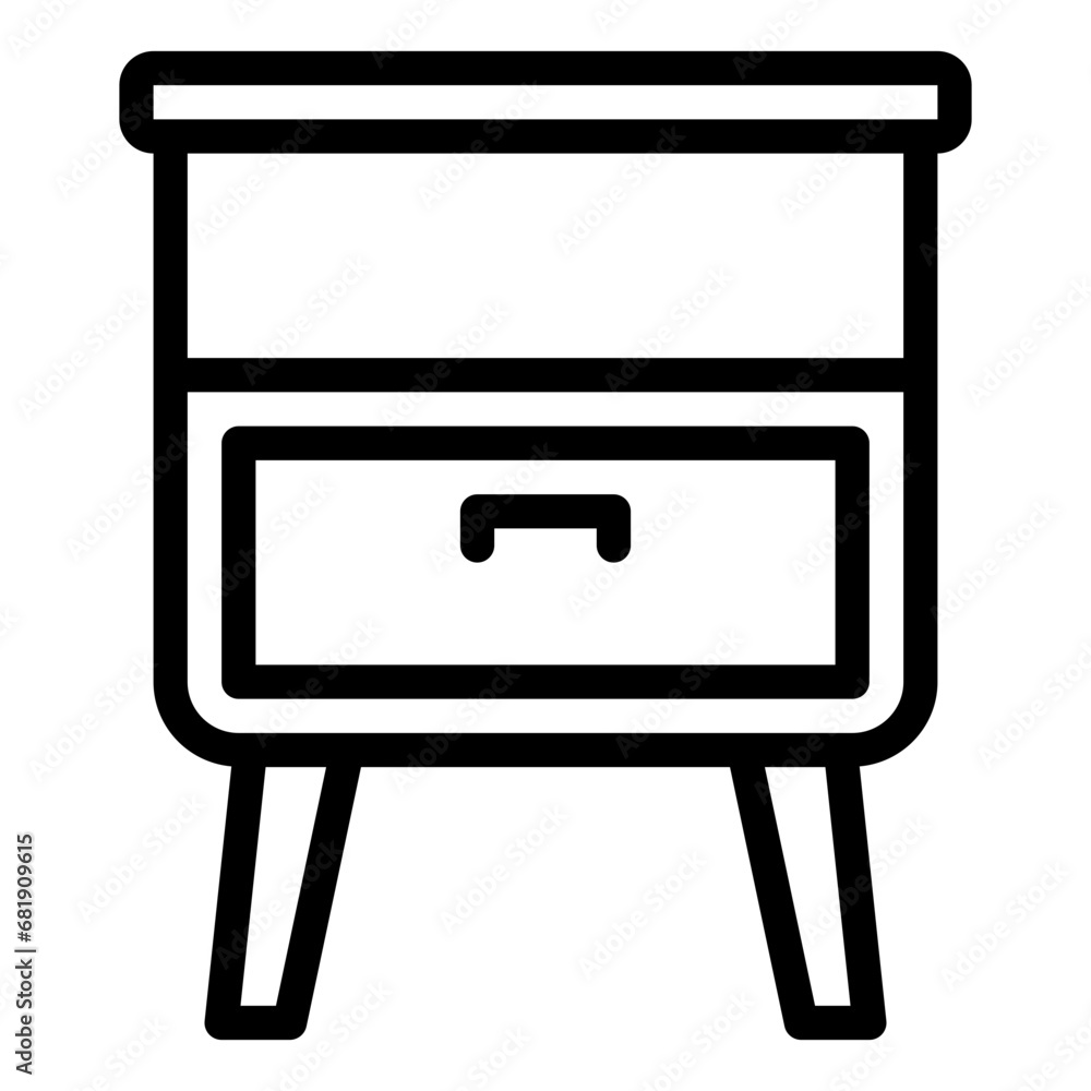 bed side table black outline icon bed side table black outline icon