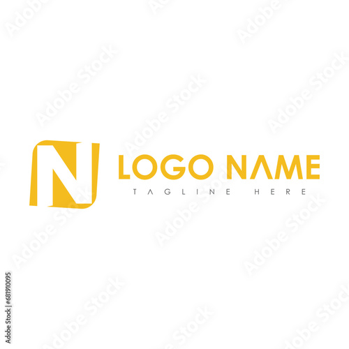 Free Download negative space n logo - GFXLoad