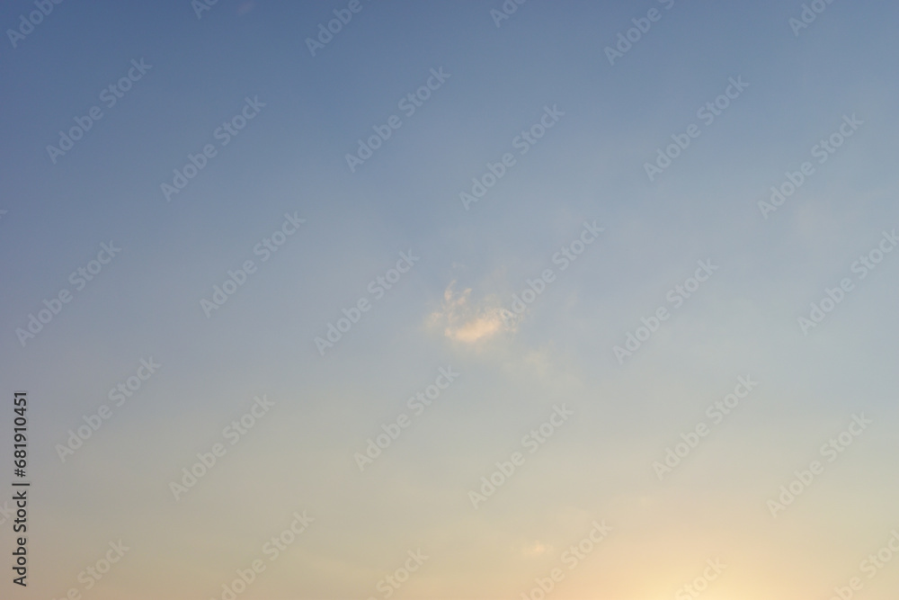 beautiful blue sky and cloud with golden ray sunrise in the morning, natural background beautiful blue sky and cloud with golden ray sunrise in the morning, natural background