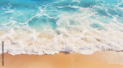 beautiful natural background with waves on the beach as a background.
