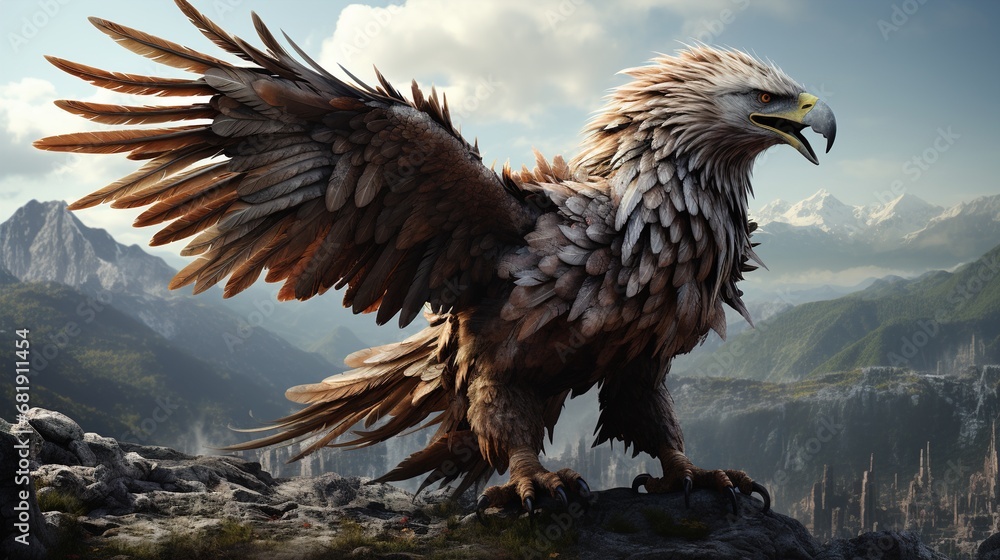 Fototapeta premium golden eagle in the zoo