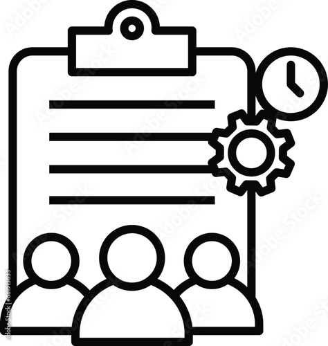 man planning icon workforce planning vector labor planning icon