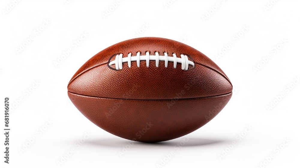 Football isolated on a white background as a professional sport ball for traditional American and Canadian game play on a white background Football isolated on a white background as a professional sport ball for traditional American and Canadian game play on a white background