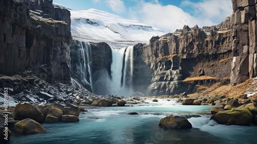 Gufufoss waterfall  Iceland  