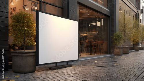 Outdoor Billboard Mock-Up, A Showcase of Contemporary Advertising Excellence and Creativity in Urban Spaces photo