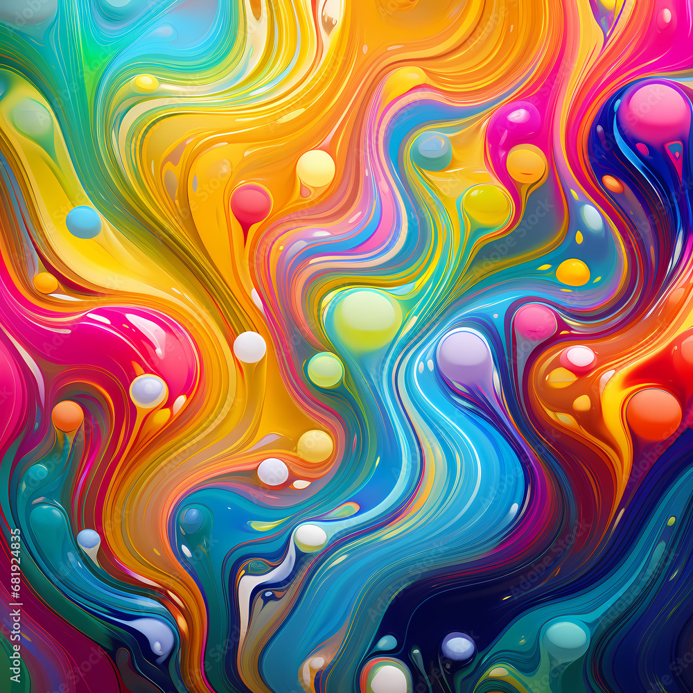 abstract representations of liquid rainbow