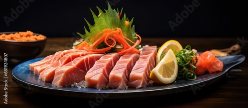 At the restaurant, they served a healthy dish of fresh, raw, sliced tuna fillet, a macro food loaded with nutrition. The red fish was a natural choice for seafood lovers, especially those who enjoy