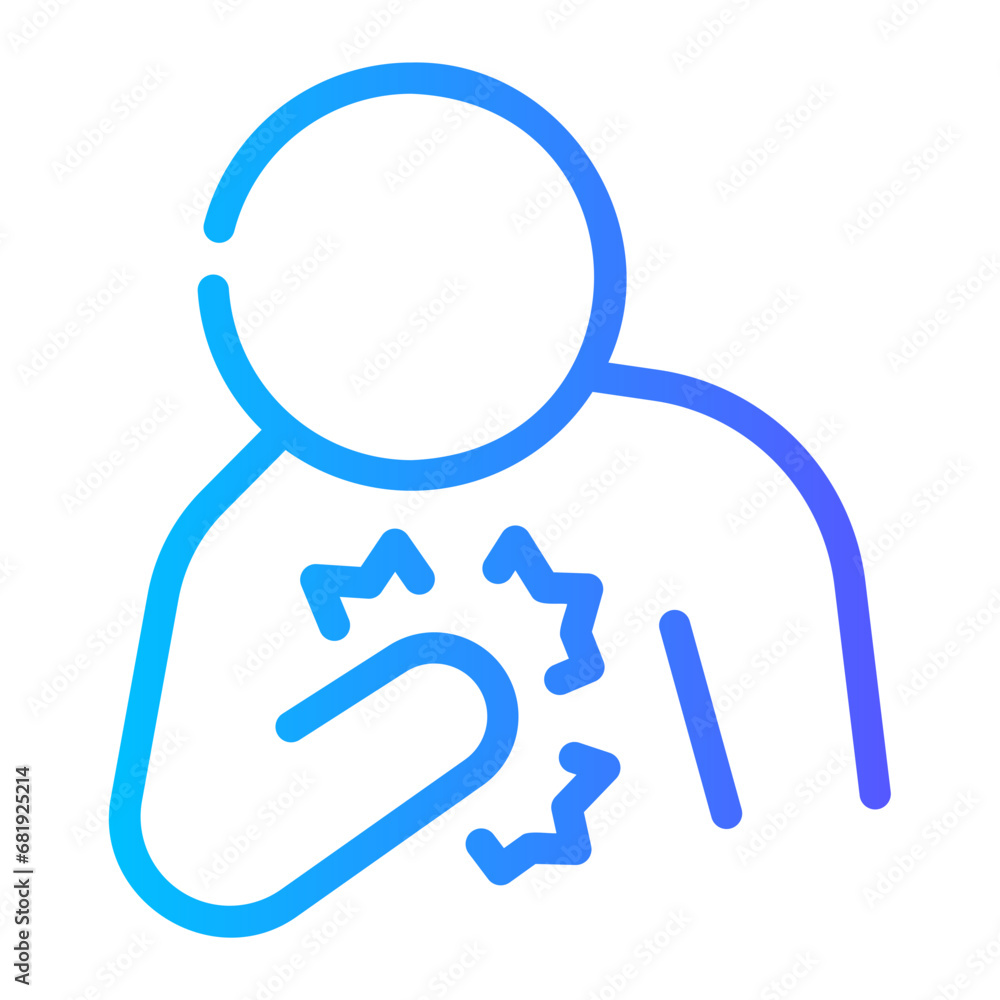 chest pain Line Gradient Icon