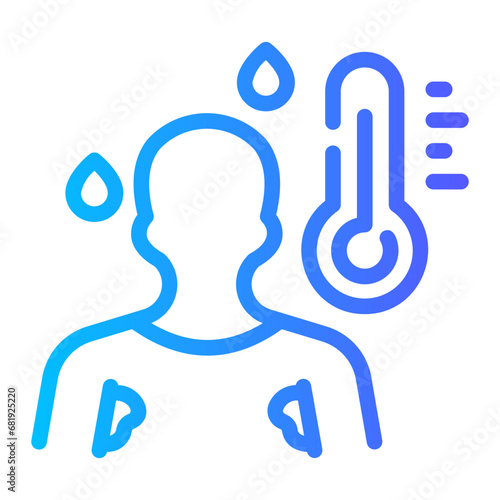 sweat Line Gradient Icon