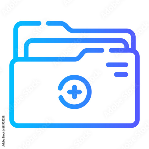 medical history Line Gradient Icon
