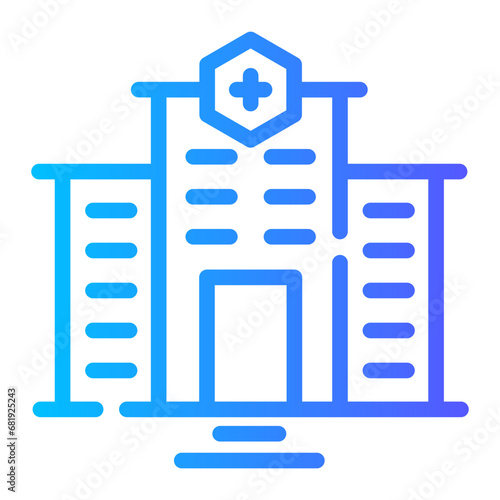 hospital Line Gradient Icon