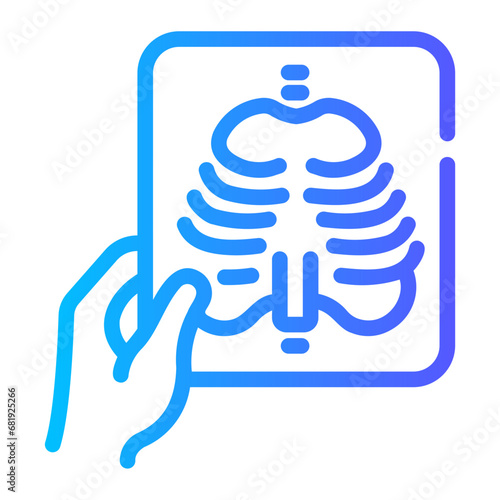 x ray Line Gradient Icon
