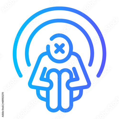 lack of appetite Line Gradient Icon