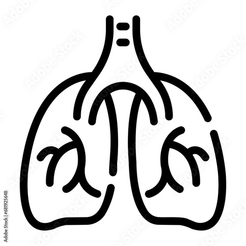 lungs Line Icon