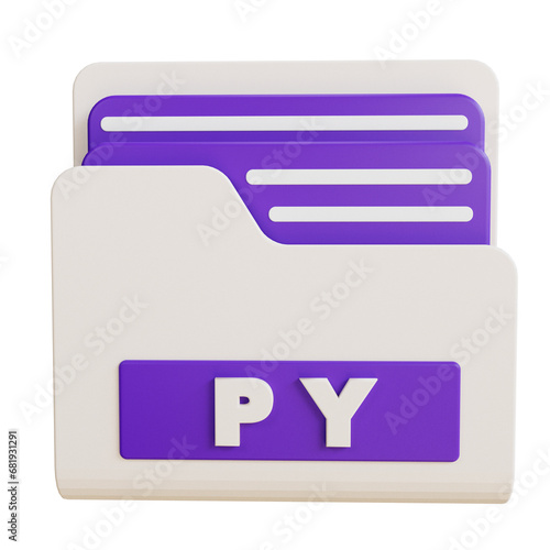 3D Rendering FIle Icon Object