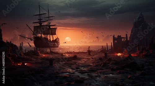 inquisitive journey, digital art illustration, Generative AI