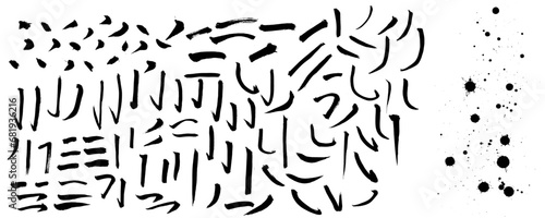 Chinese character brush stroke material photo
