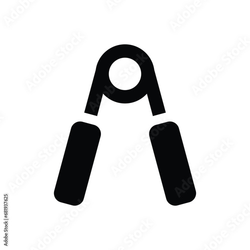Hand grip strengthener vector icon