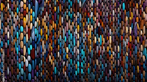Colorful Decorative Polished Pebbles Background