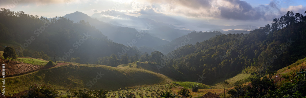 Obraz premium landscape and sky background