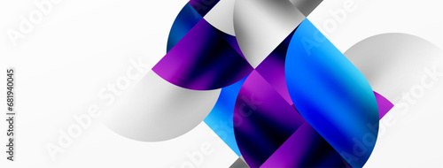 Minimalist geometric background featuring metallic round triangles, delivering sleek and modern visual aesthetic with emphasis on clean, metallic forms for wallpaper, banner, background, landing page