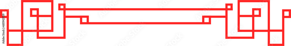 Obraz premium Asian Simple Border Illustration Isolated Background