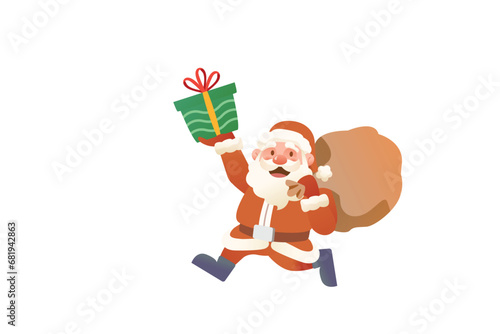 Santa Claus Holding Bag Full of Gifts | Christmas Series