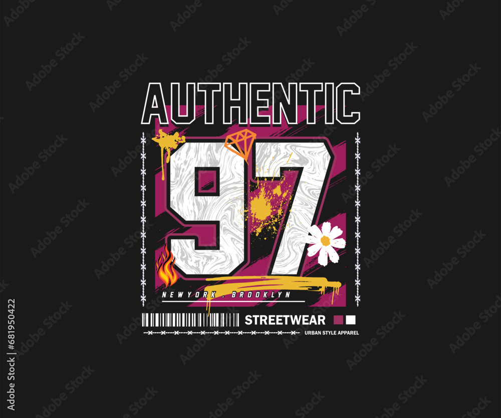 authentic design typography street art graffiti slogan print with spray effect for streetwear and urban style t-shirts design, hoodies, etc