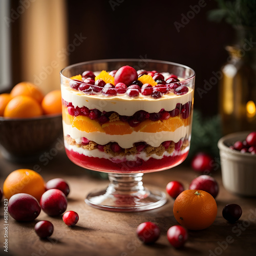 Cranberry and Orange Trifle - A Festive Delight