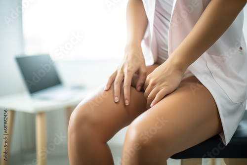 Woman Supporting her Knees