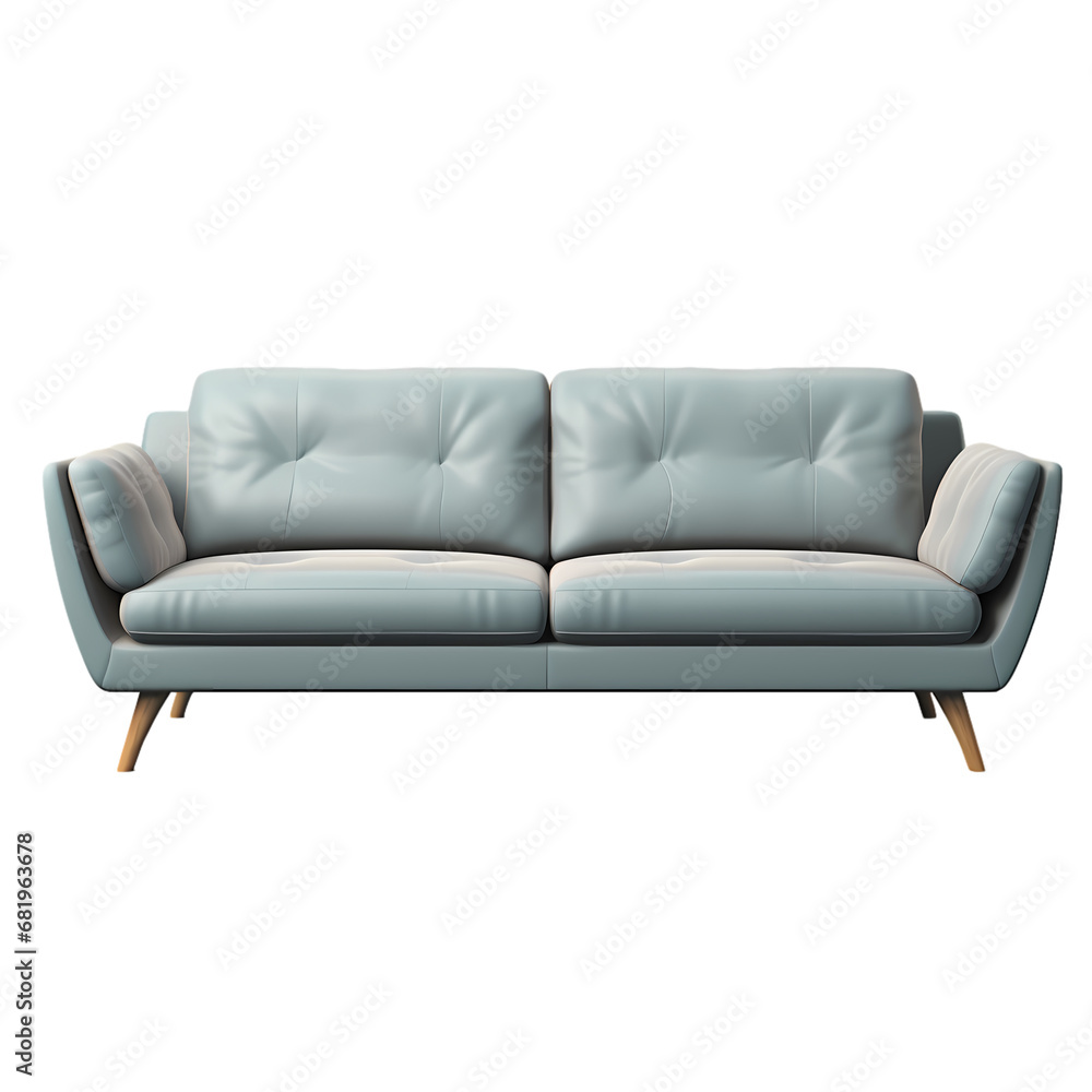 Fabric sofa on transparent background, white background, isolated, stool illustration Fabric sofa on transparent background, white background, isolated, stool illustration