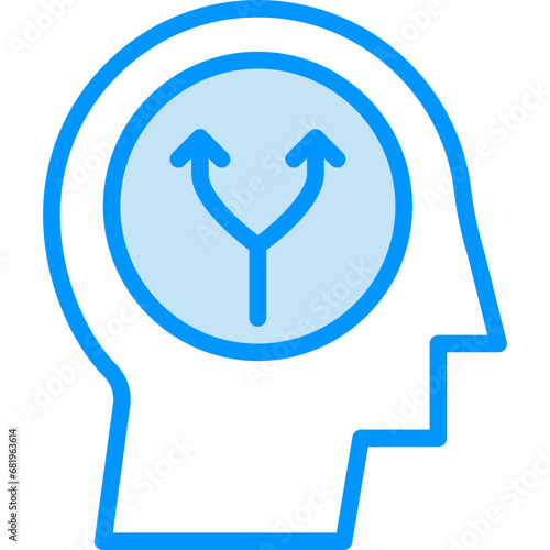 Bifurcation vector line icon .svg