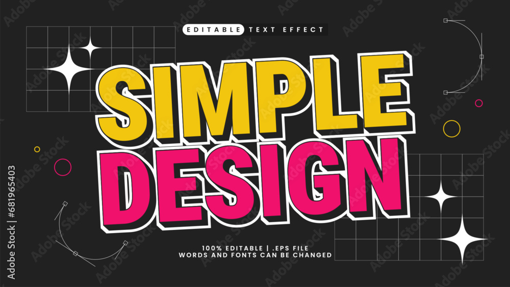 simple design text effect