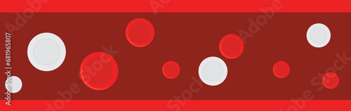 Blood vessel cartoon vector. Red and White Blood cell cartoon vector.