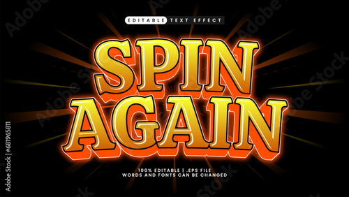 spin again text effect