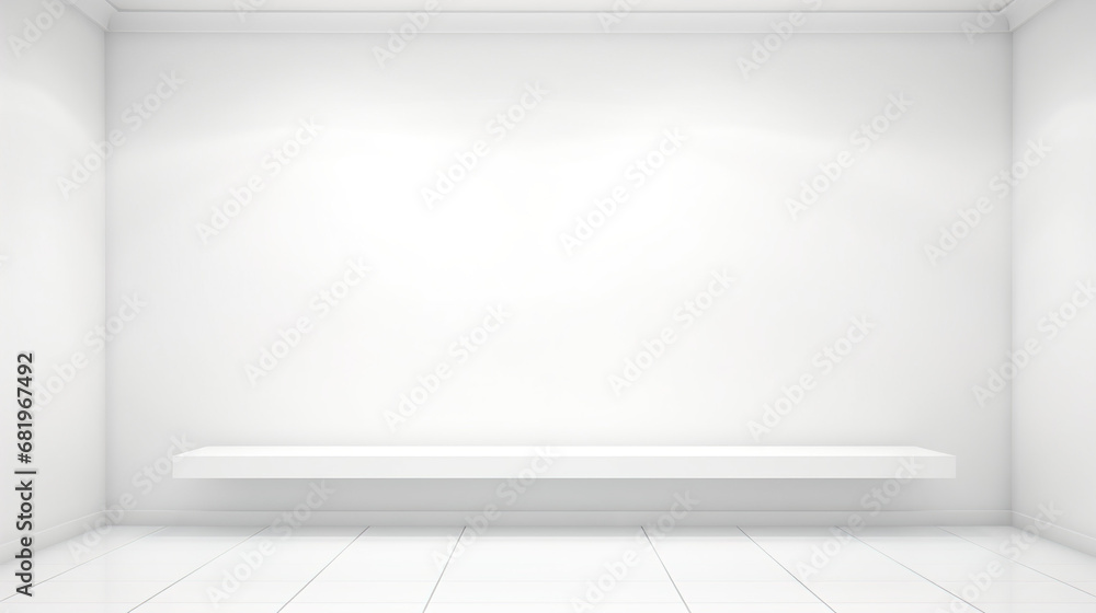 Pure White Background of Floor and Empty Room Pure White Background of Floor and Empty Room
