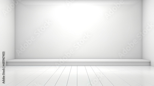 Wallpaper Mural Pure White Background of Floor and Empty Room Torontodigital.ca