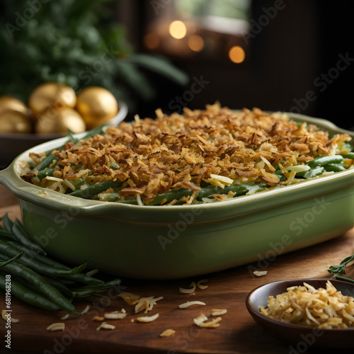Green Bean Casserole with Crispy Onions © SnacktimeProductions