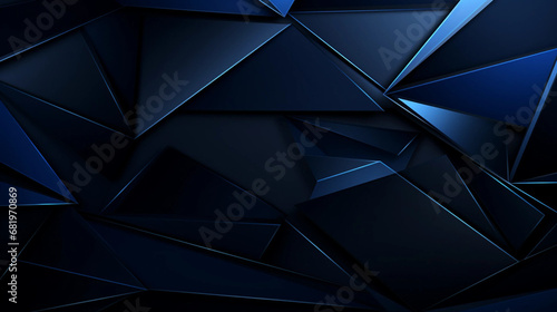 Dark Blue Geometric Triangular Pattern Background