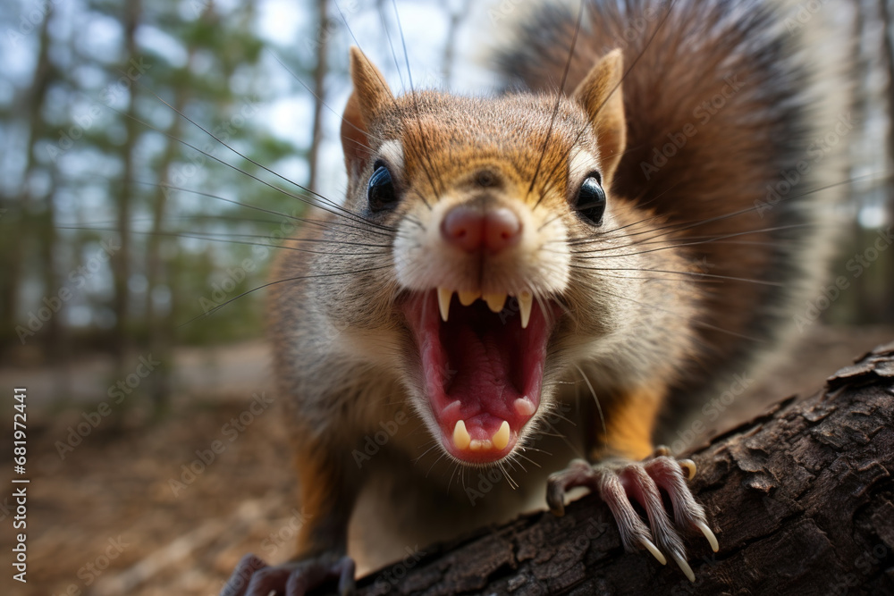 Obraz premium An Angry Squirrel