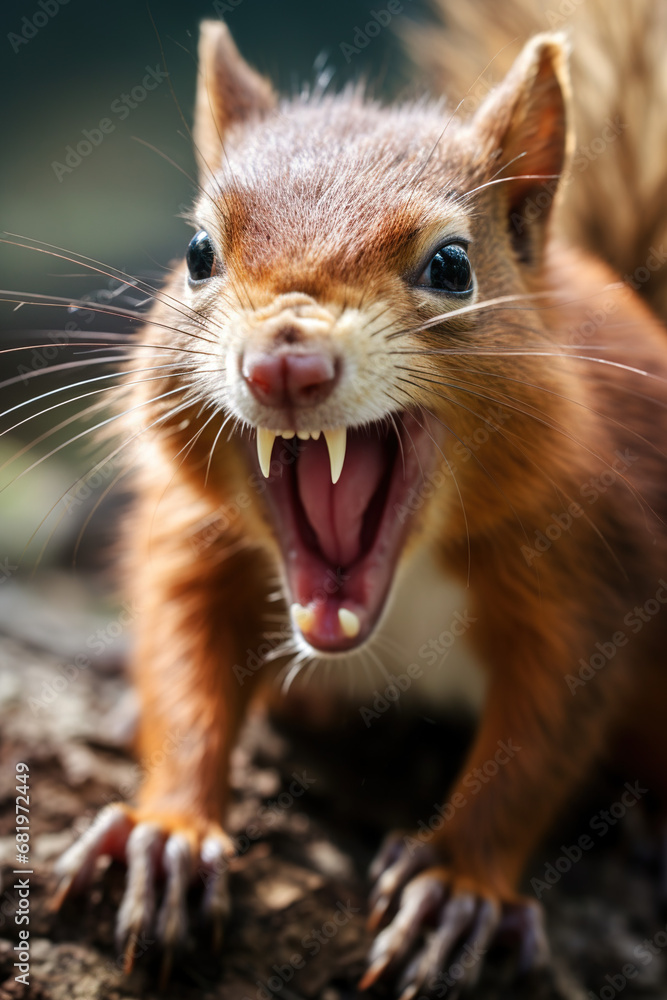 Obraz premium An Angry Squirrel