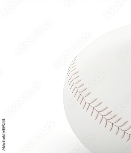 Detailed  Baseball on a Clean White Background Generative AI