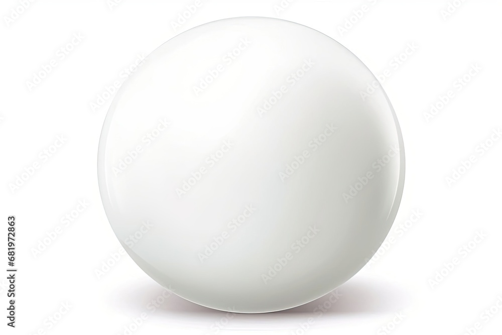white sports ball on a white background Generative AI white sports ball on a white background Generative AI