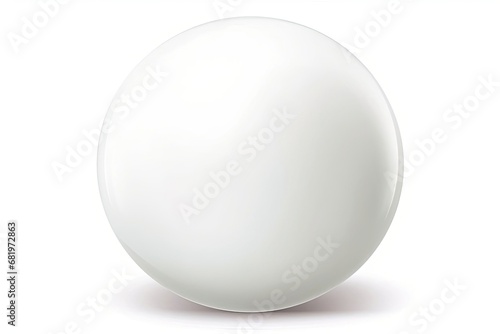white sports ball on a white background Generative AI